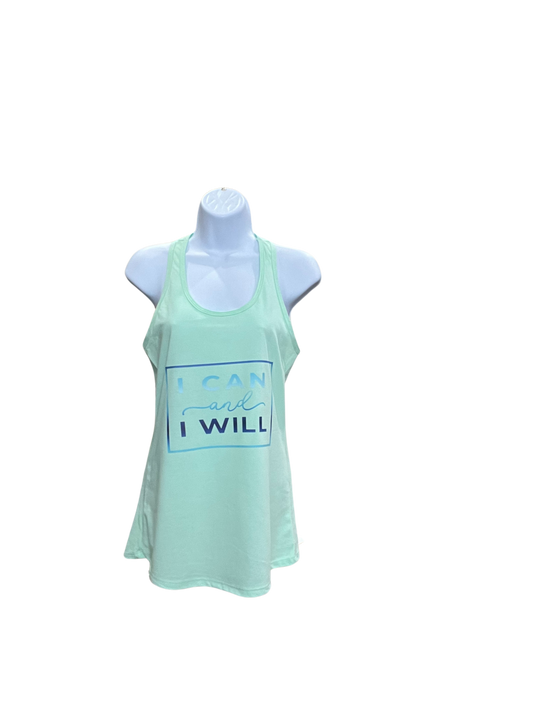 Ladies I Can and I Will  Racerback Tank Top - M