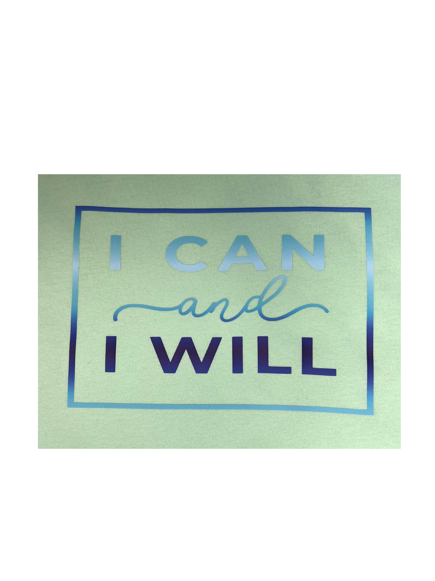 Camiseta sin mangas con espalda cruzada "Puedo y lo haré", para damas - M