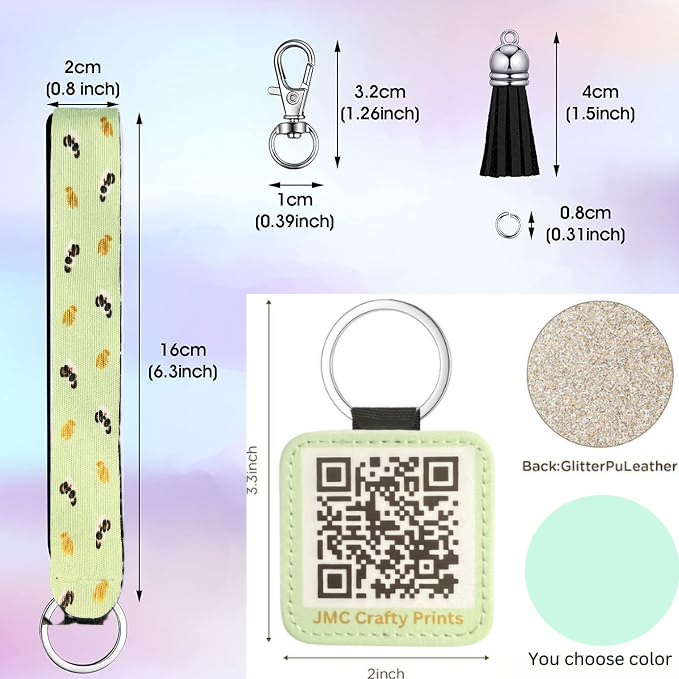 2Pc Set Key Chain + Wristlet