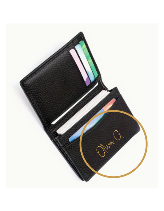 Personalized Premium Men’s Leather Business Card Holder