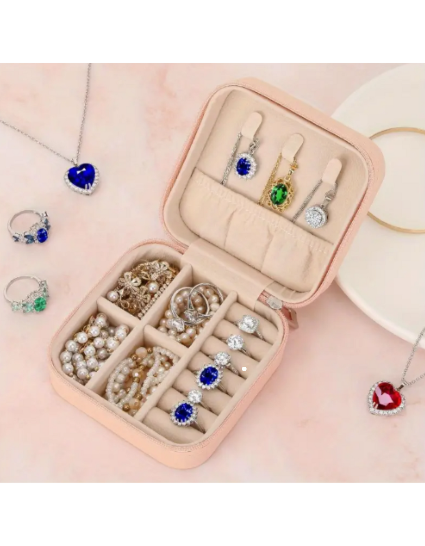 Mini Jewelry Box – Portable Travel Organizer