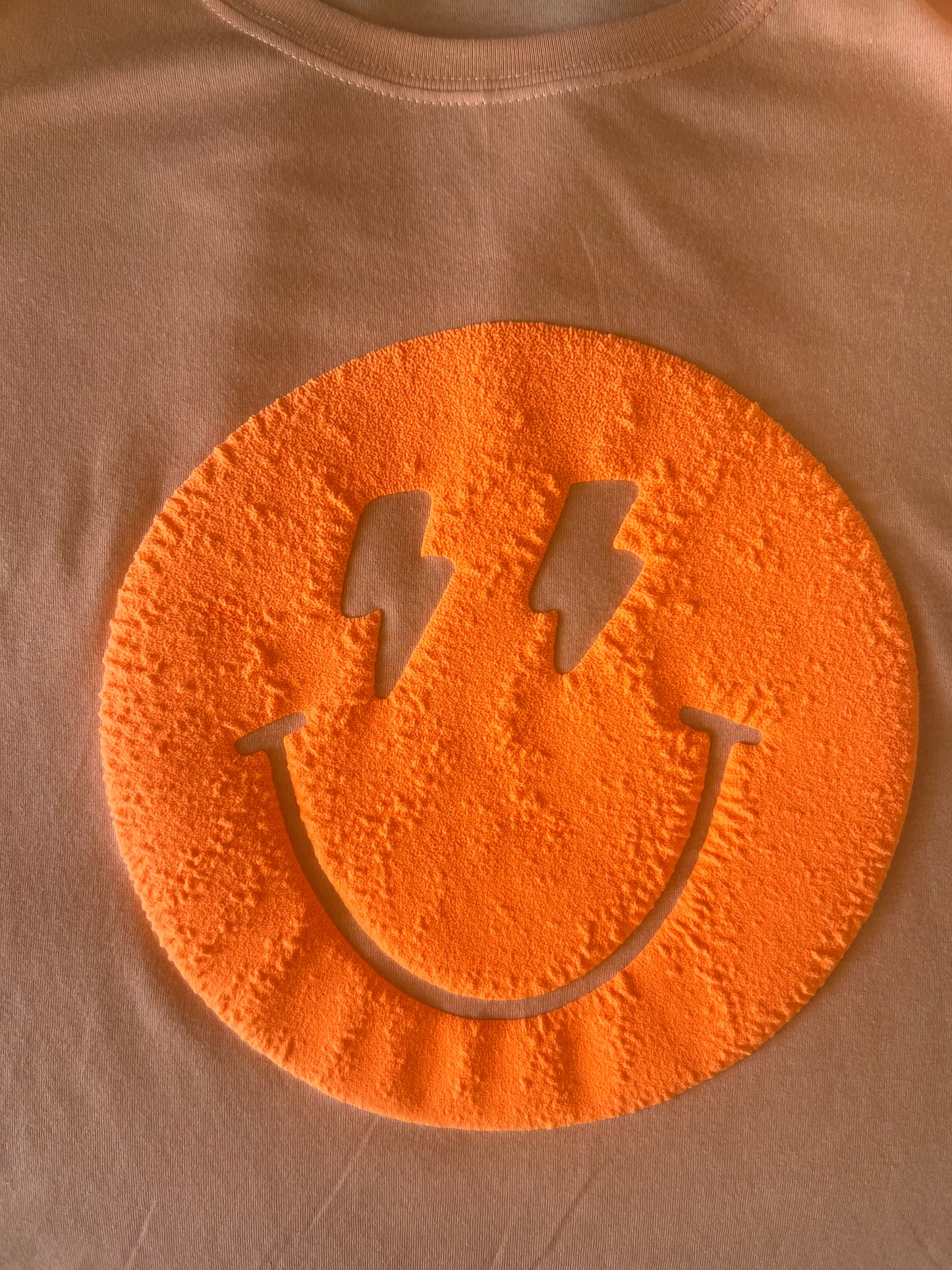 3d Puff  LIGHTNING EYE  FACE Ladies T-shirt