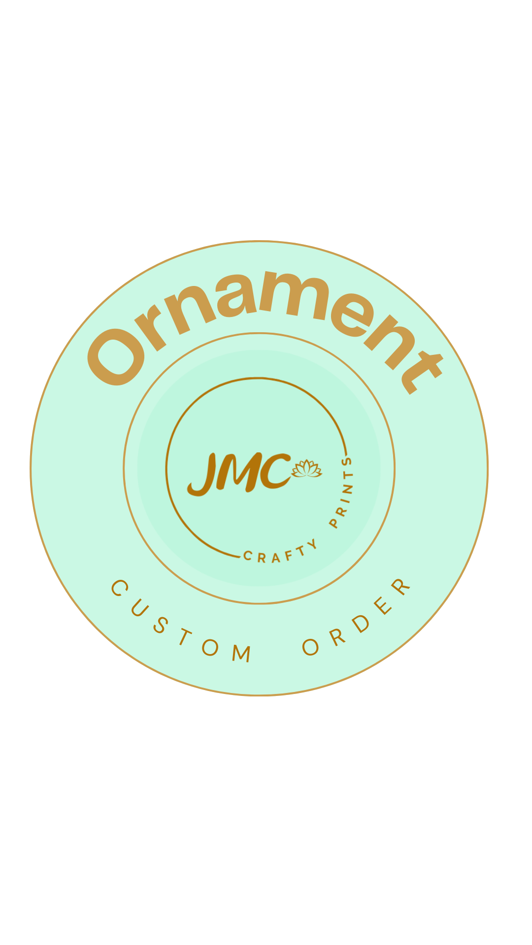 CUSTOM CERAMIC ROUND ORNAMENT 3x3in