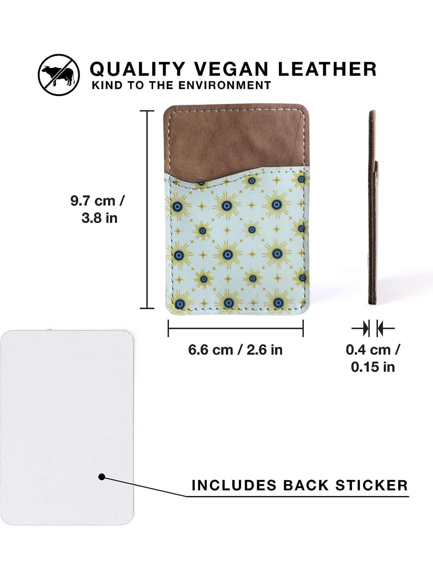 Evil Eye Phone Wallet - PU Leather Card Holder