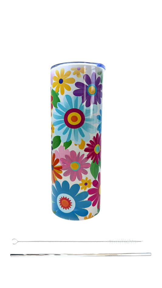 Paradise flowers 20oz Skinny Tumbler