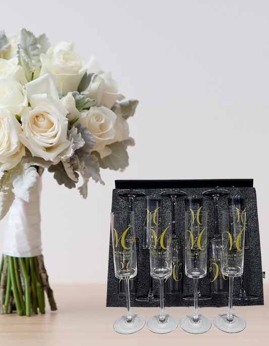 Custom Champagne Flute Glass  6.5 oz 🥂