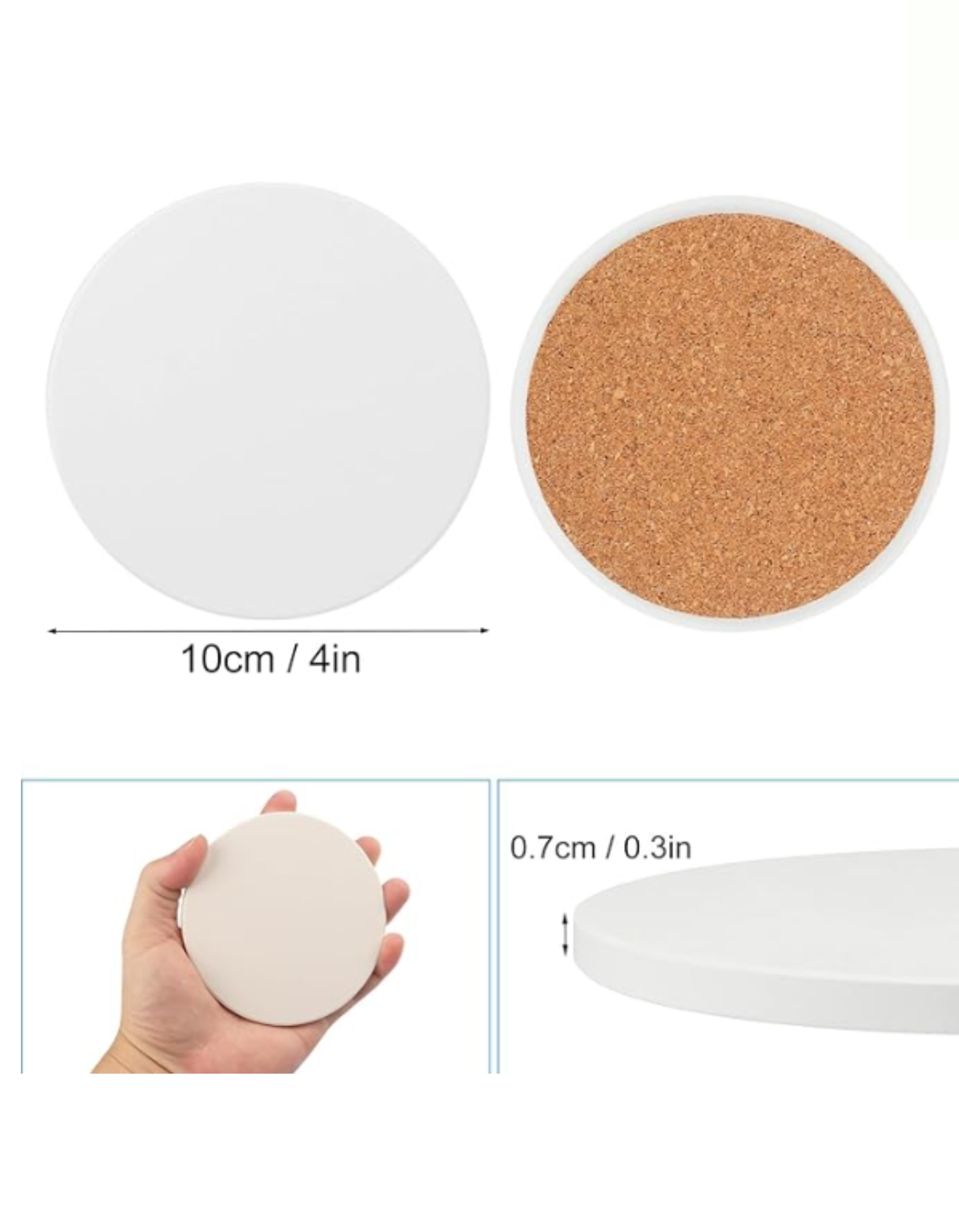 4PK Halloween Circle Coasters