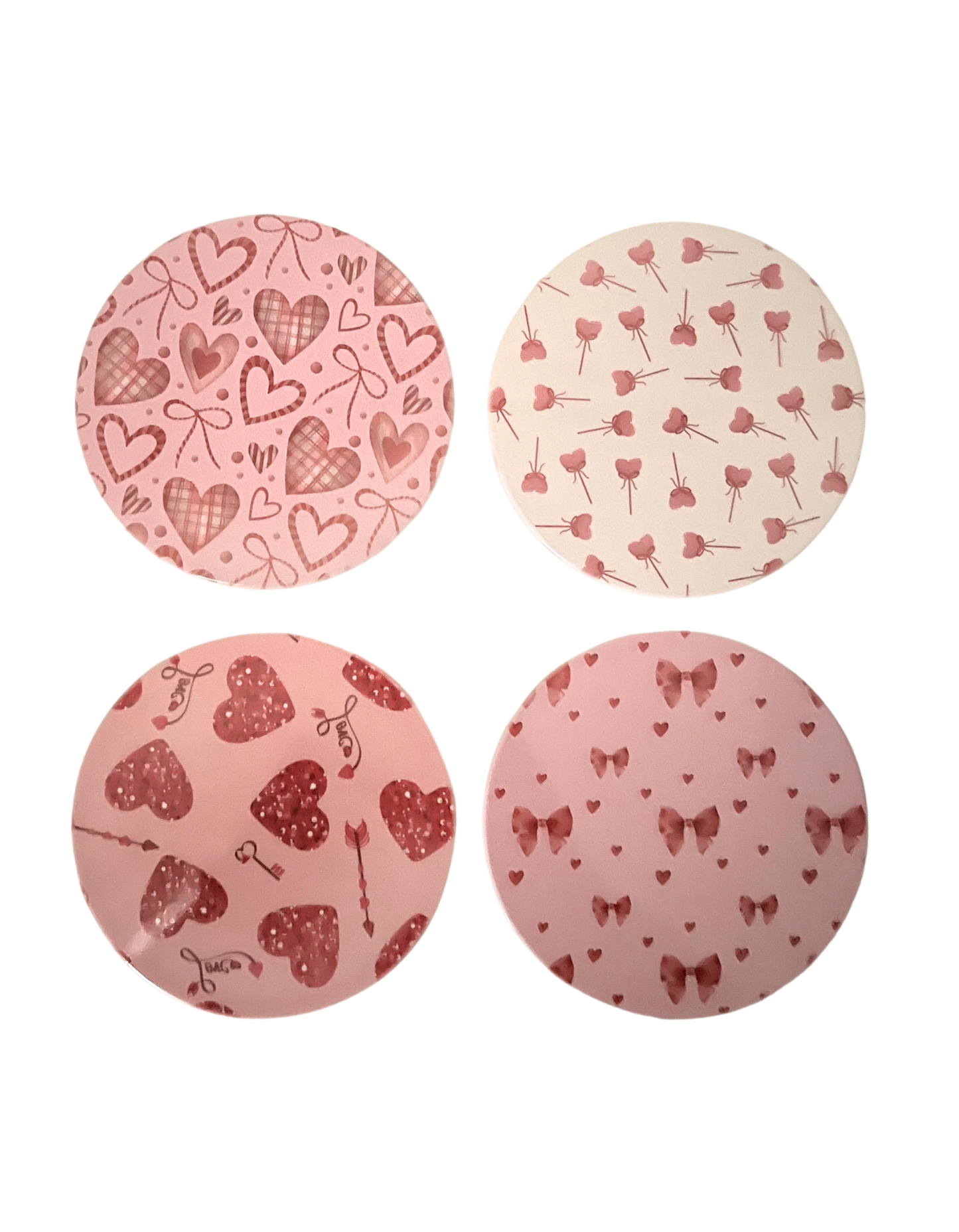 Love round coaster 4PK