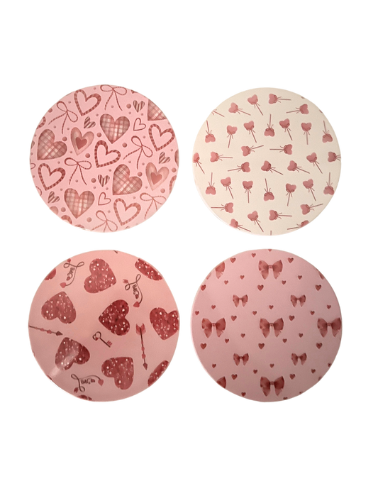 Love round coaster 4PK