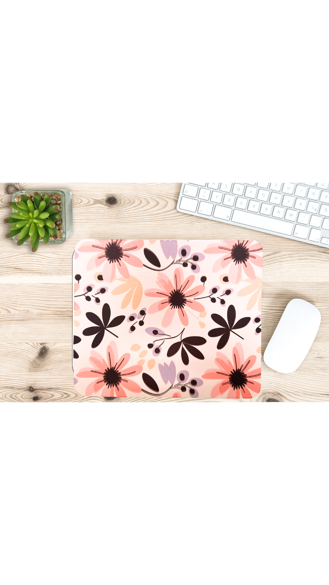 Black petals Mouse pads