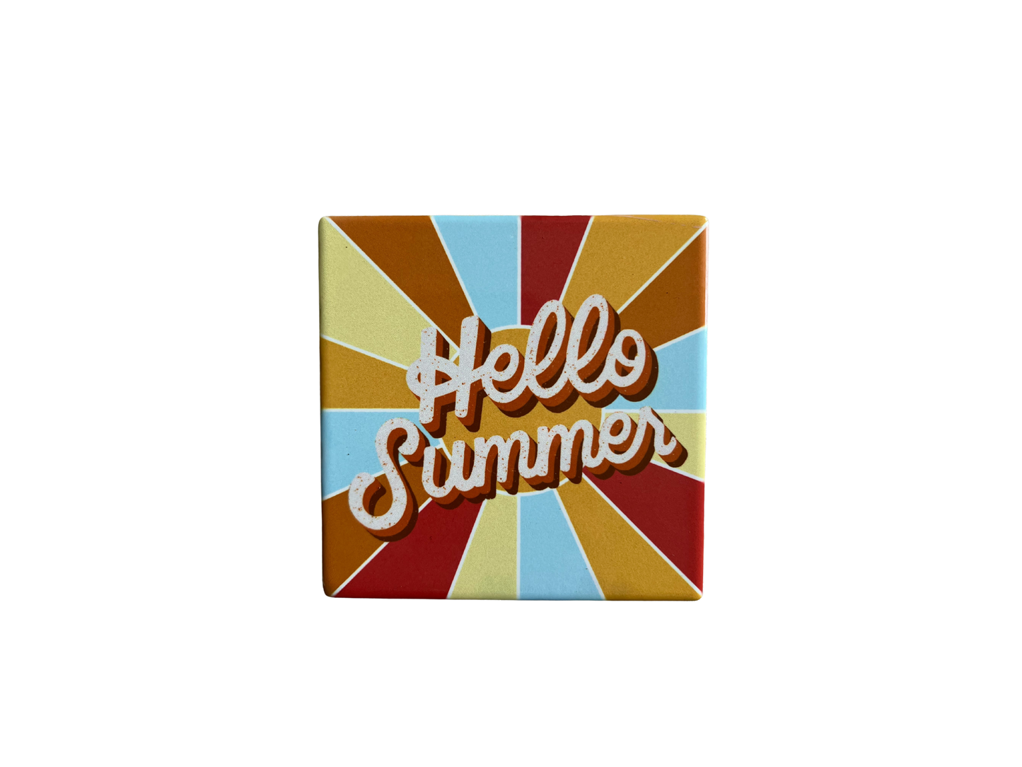 Hello Summer Square Coasters 4PK