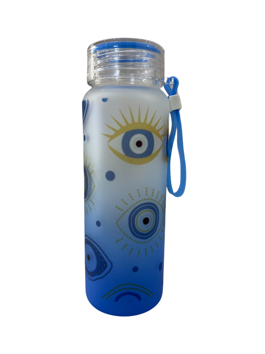 16oz Evil Eye Gradient Color Glass Tumbler