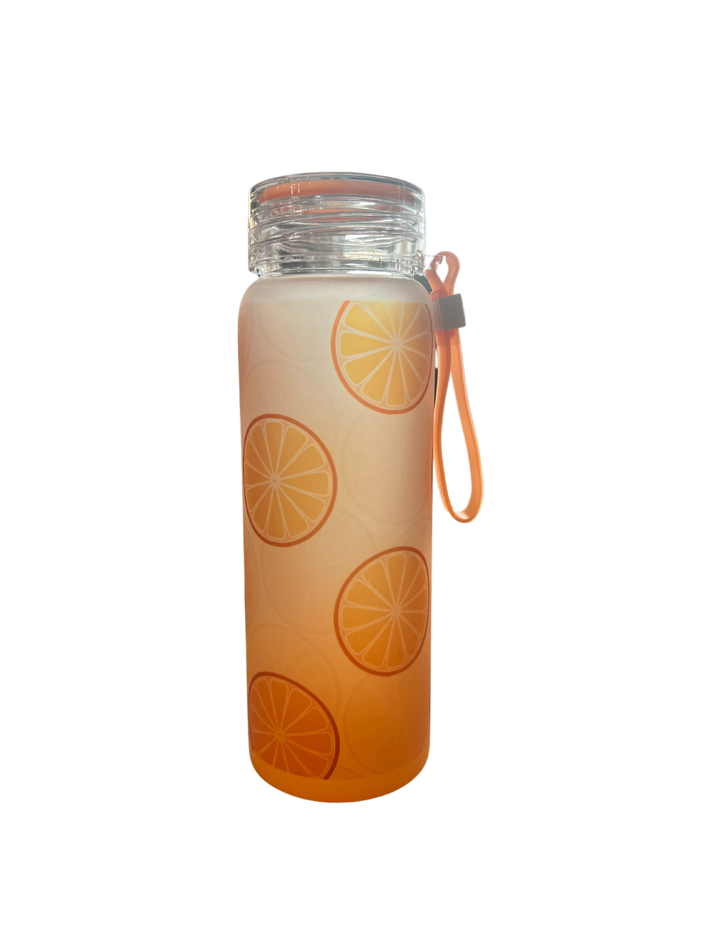 16oz Orange Gradient Color Glass Tumbler