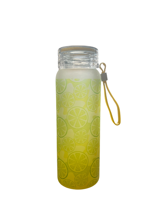 16oz Lemon Gradient Color Glass Tumbler