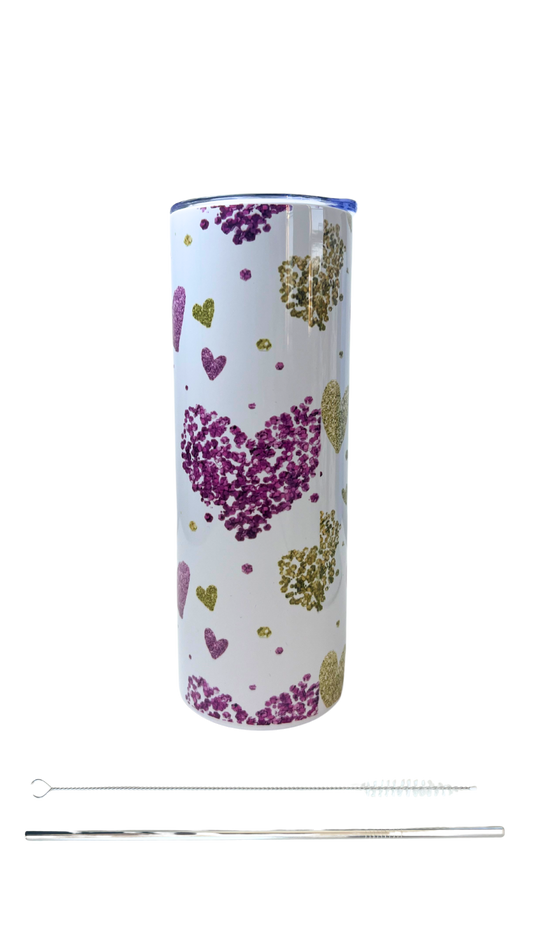 20oz Skinny Tumbler - Sweethearts