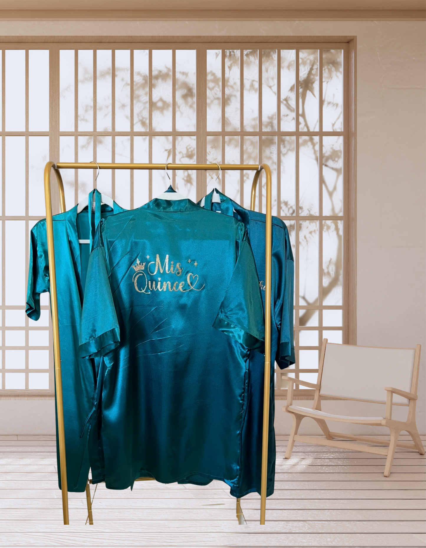 Custom Satin Robe – Quinceañera & Sweet 16