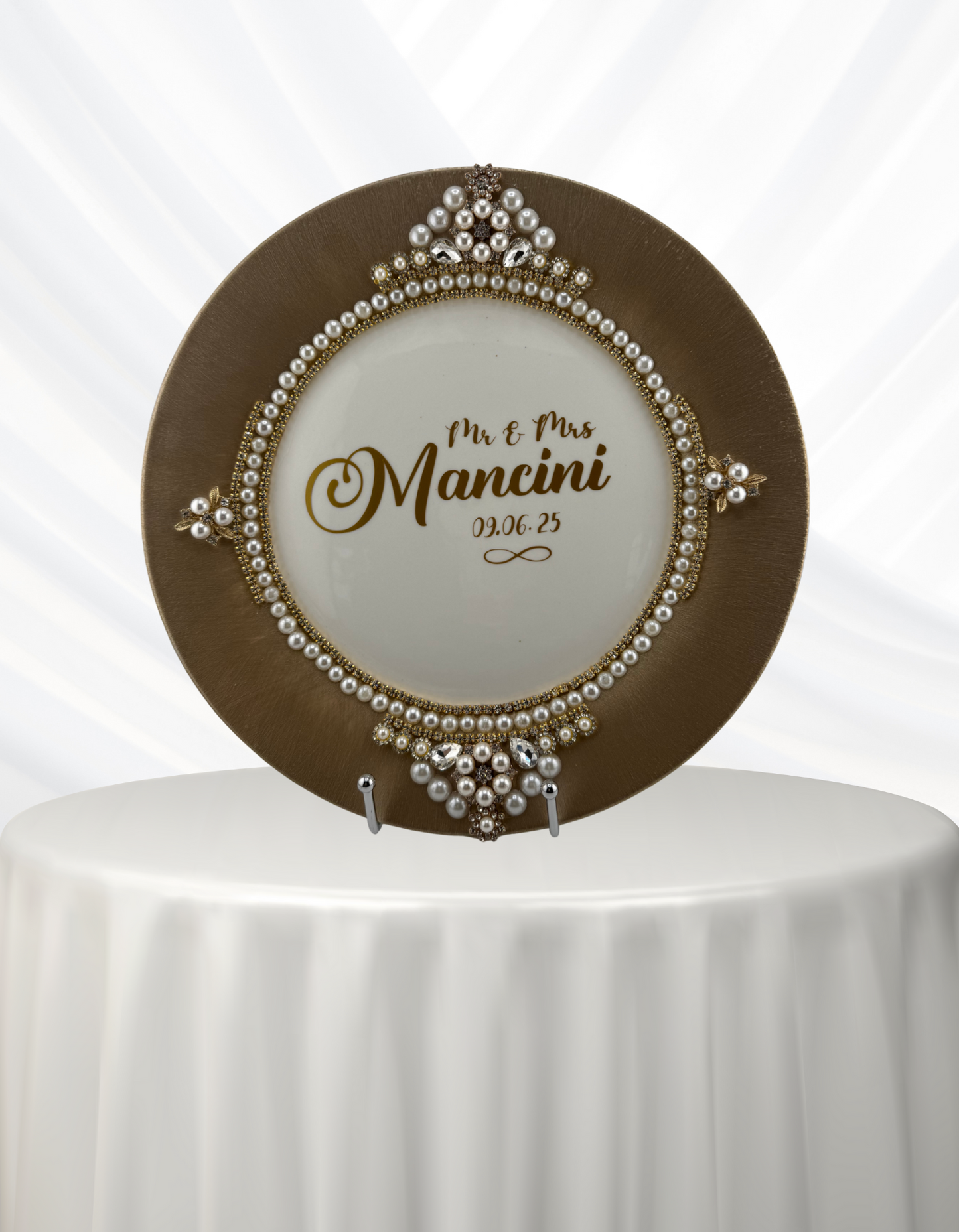 Personalized Hand-Painted Cake Plate