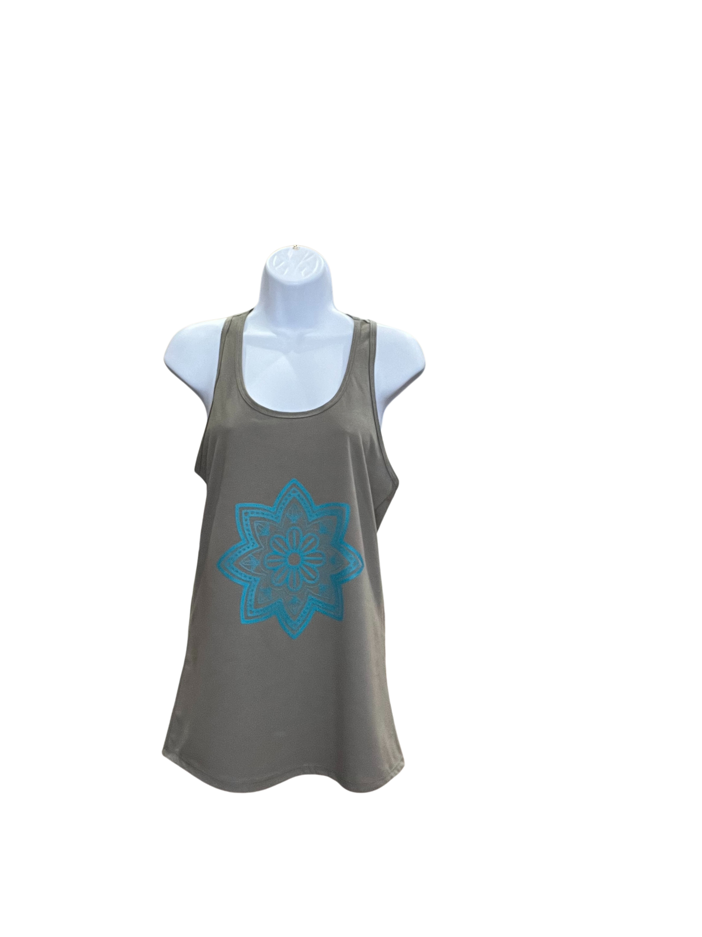 Ladies Mandala Racerback Tank Top - Medium