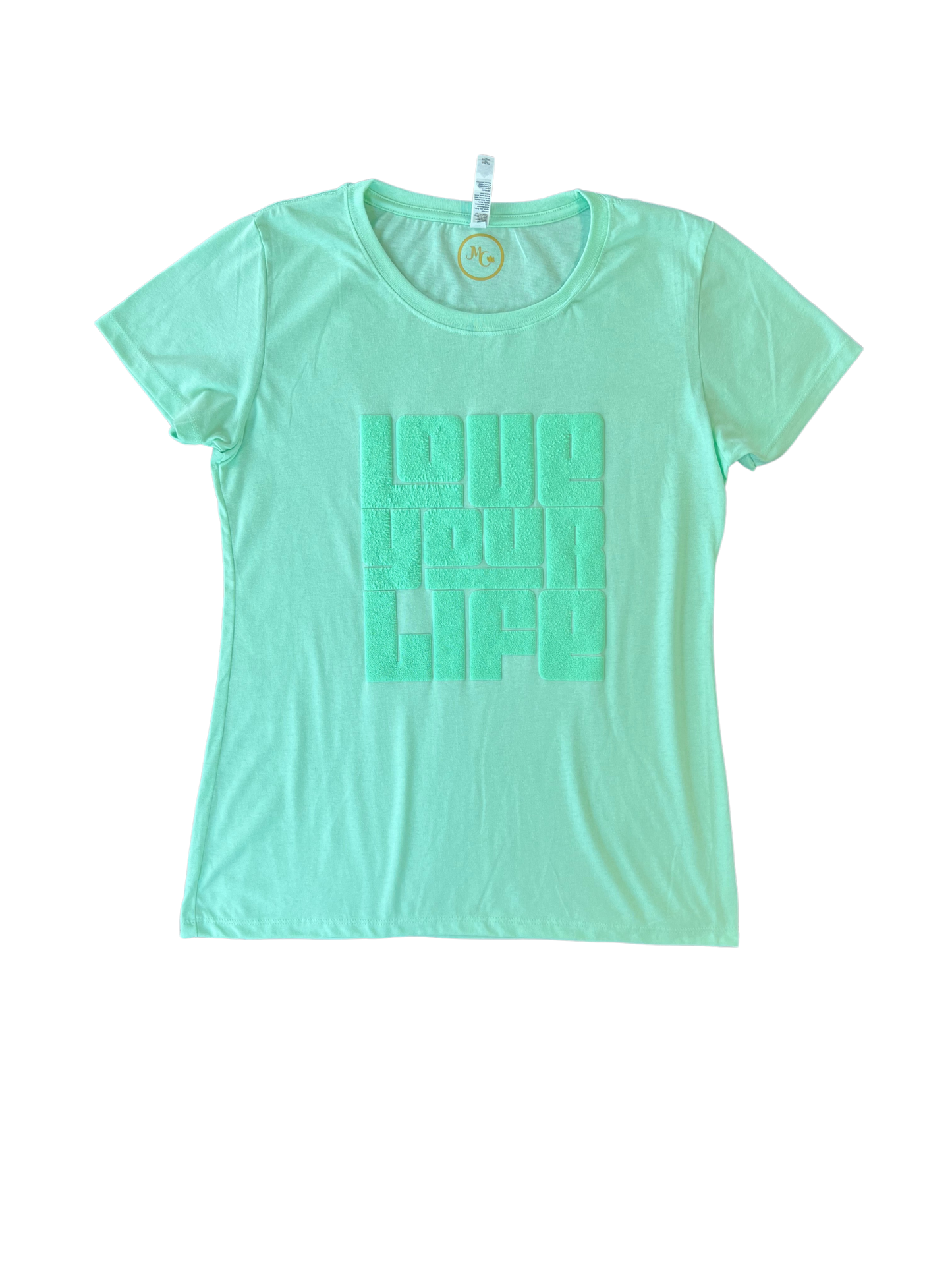 Camiseta 3D Puff LOVE YOUR LIFE para mujer
