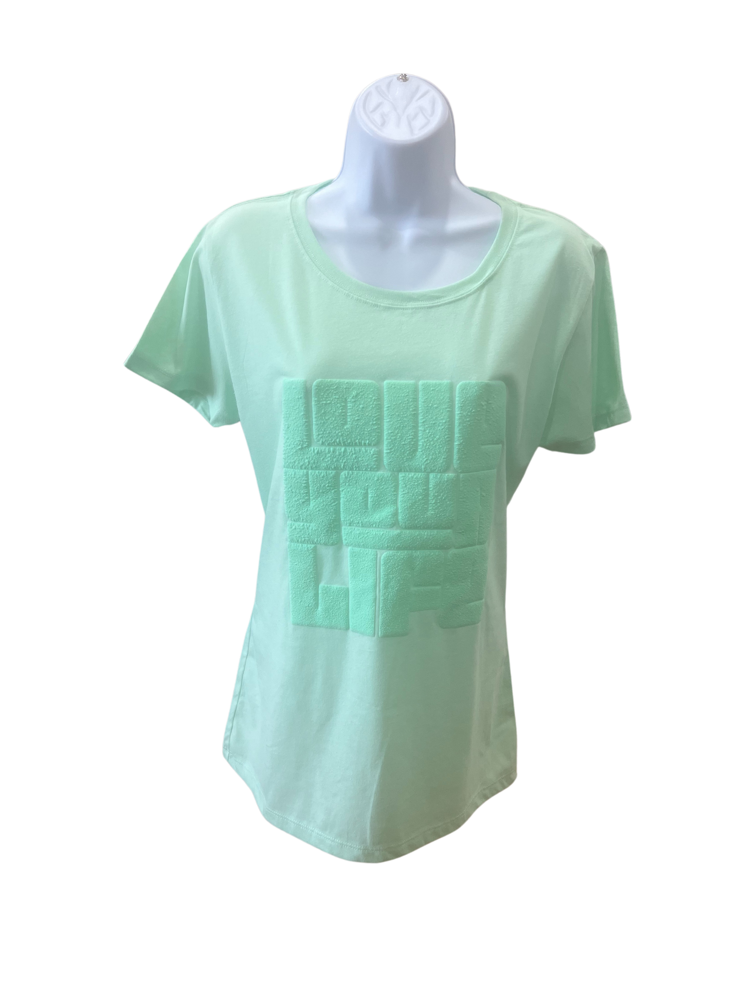Camiseta 3D Puff LOVE YOUR LIFE para mujer