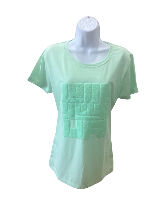 Camiseta 3D Puff LOVE YOUR LIFE para mujer