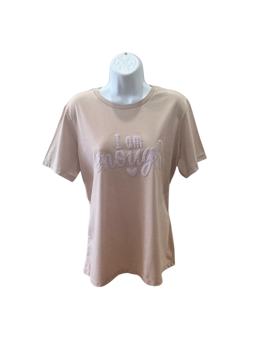 3d Puff I AM ENOUGH Ladies T-shirt