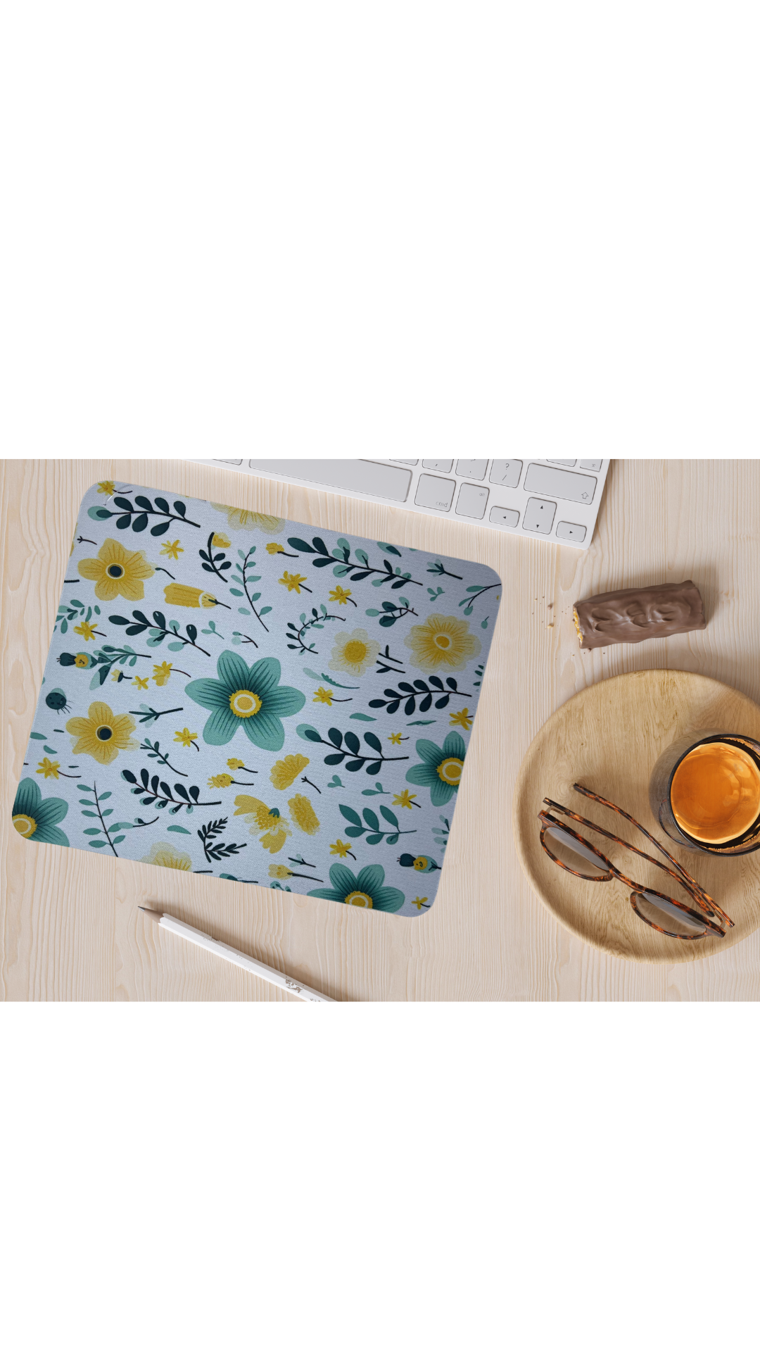 Greenery and Flowers Mouse pads