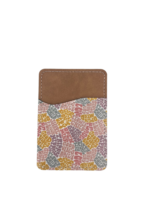 Wall Graffiti Phone Wallet - PU Leather Card Holder
