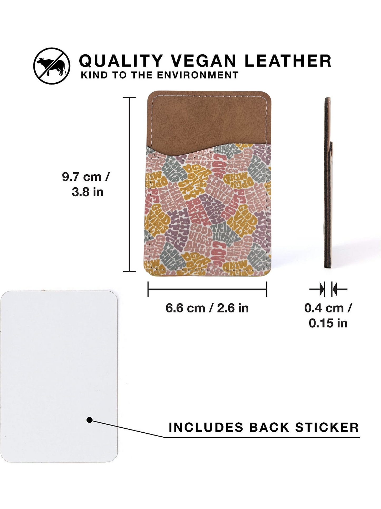 Wall Graffiti Phone Wallet - PU Leather Card Holder