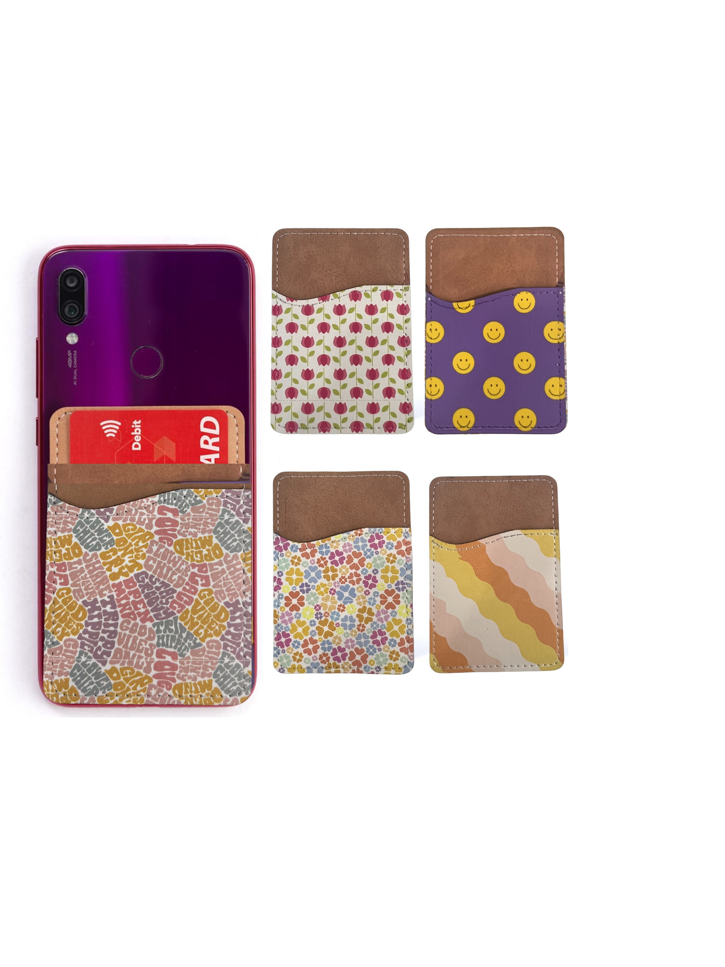 Wall Graffiti Phone Wallet - PU Leather Card Holder