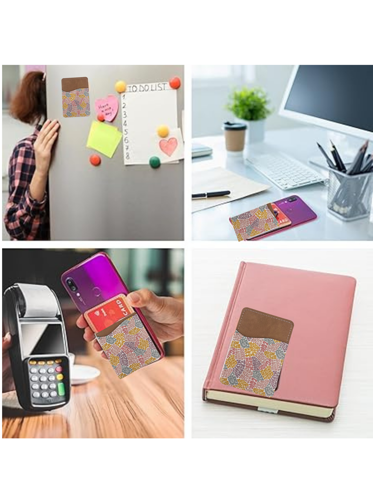 Wall Graffiti Phone Wallet - PU Leather Card Holder