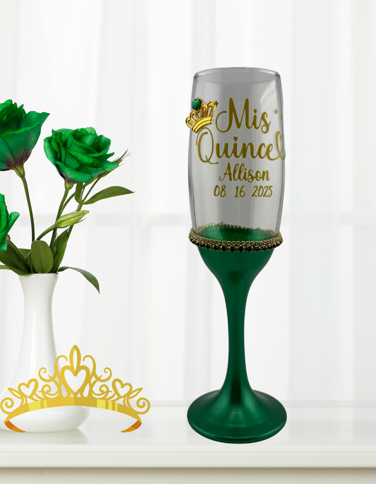 Custom Decorated Glasses 8 inch