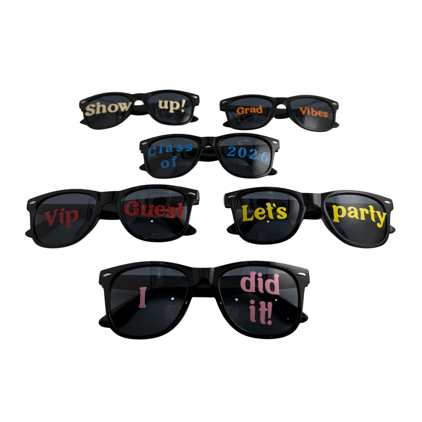 Personalized party sunglasses