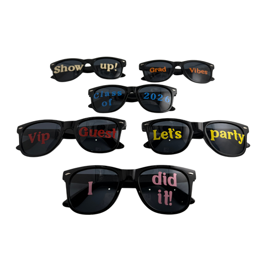 Personalized party sunglasses