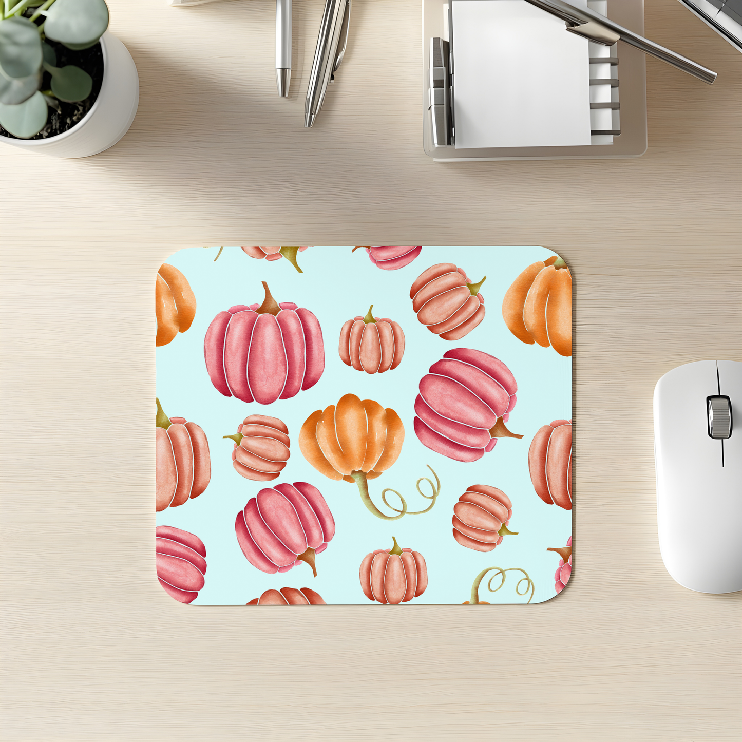 Colorful Pumpkin Mouse pads