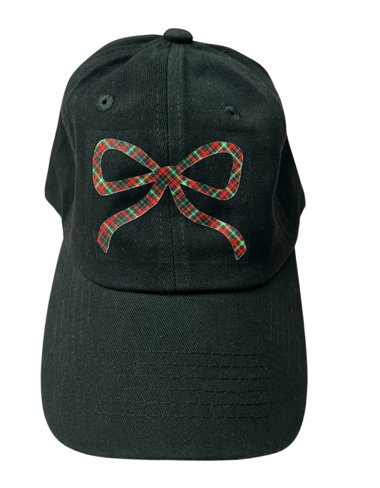 Christmas Plaid Bow Cap.