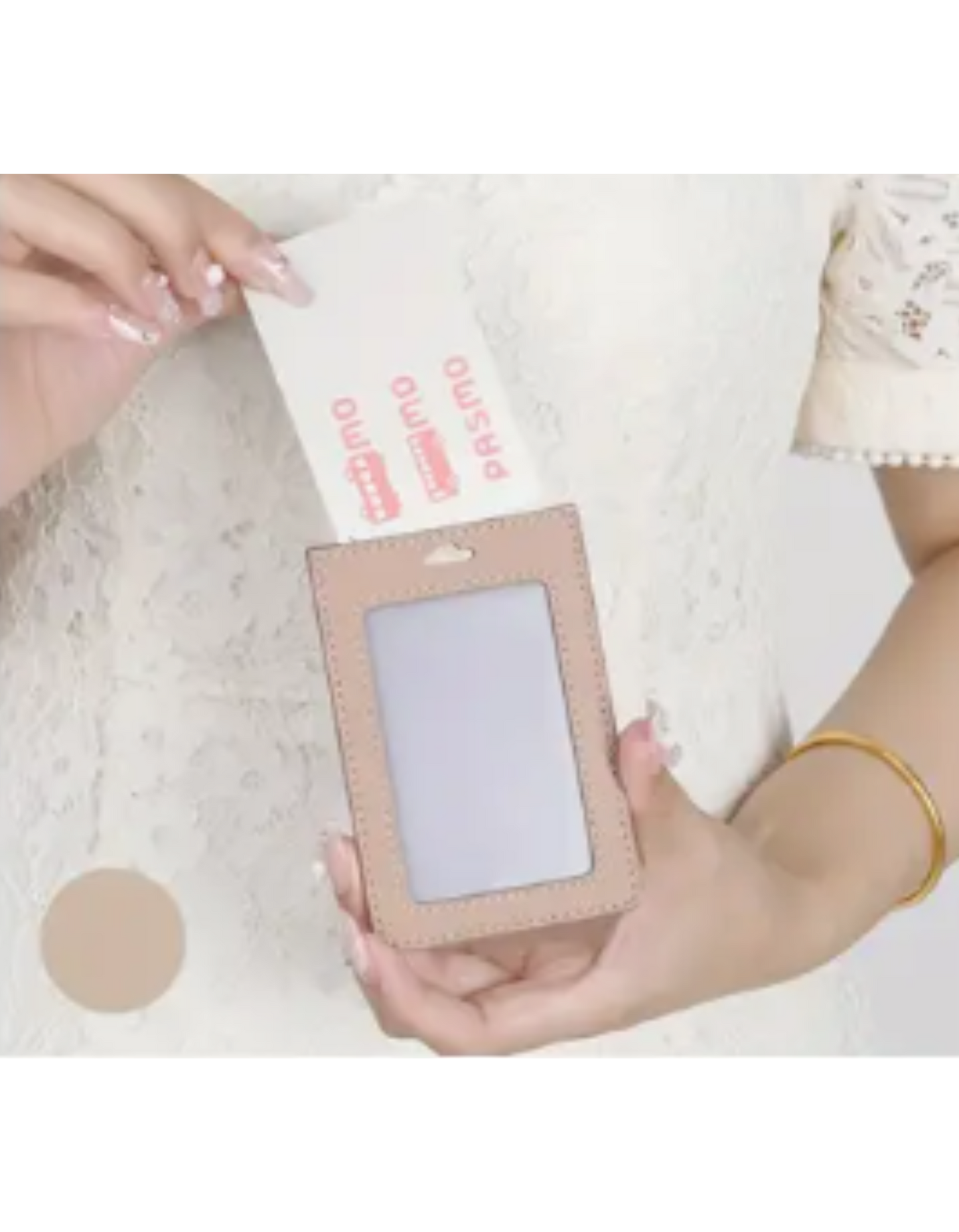 Personalized PU Leather ID Card Holder w/ clear window display