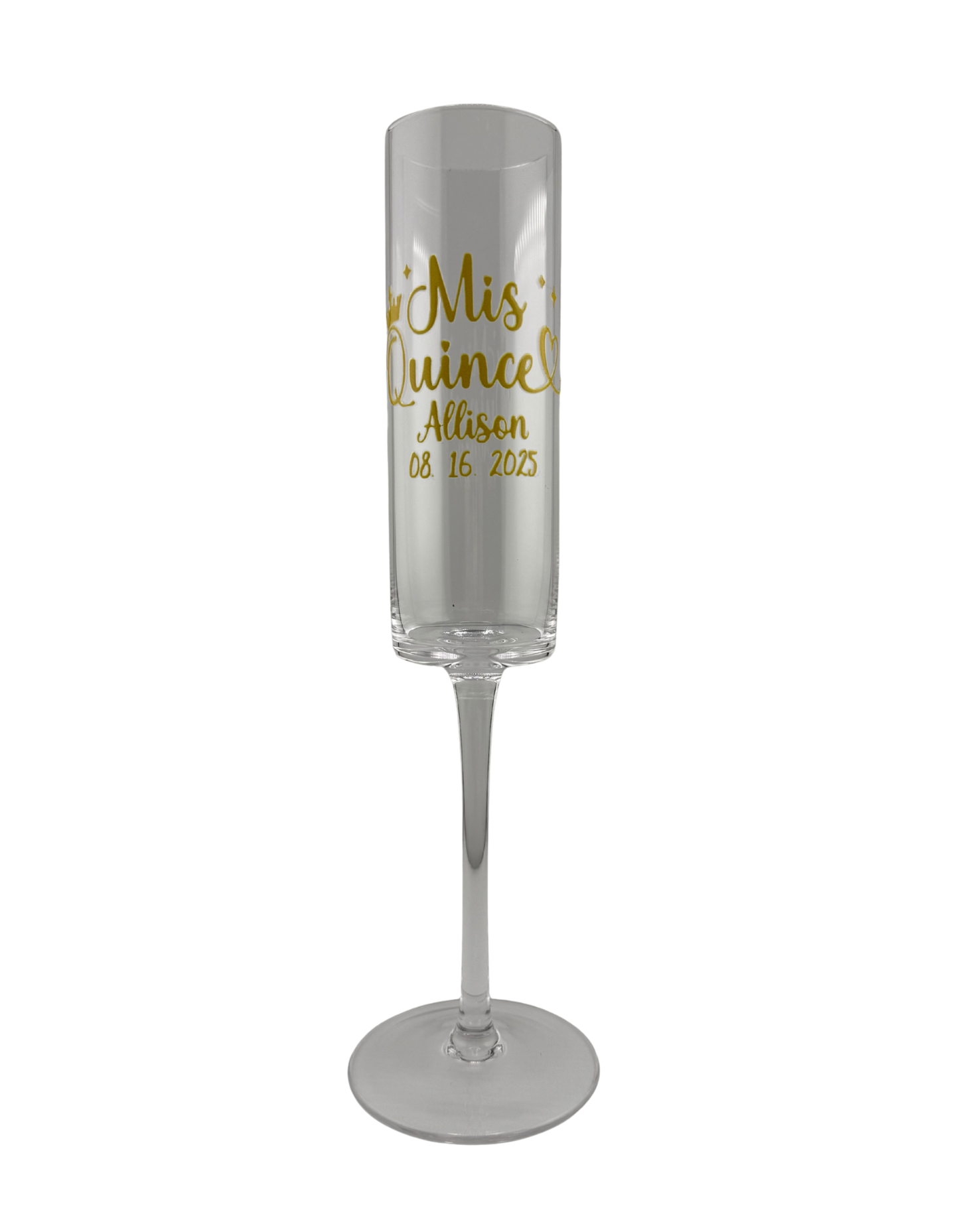Custom Champagne Flute Glass  6.5 oz 🥂