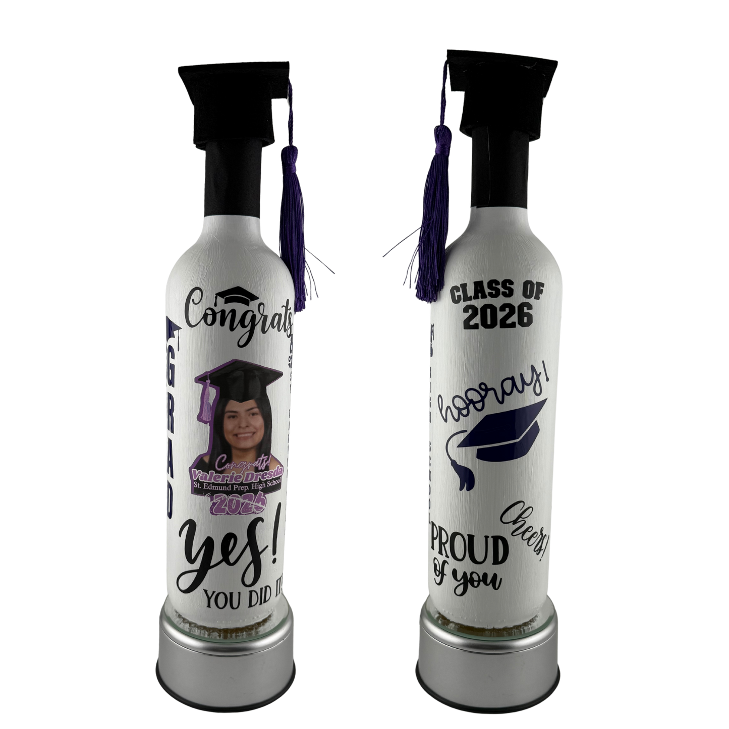 Custom Handcrafted Graduation Wine Bottles 750ml