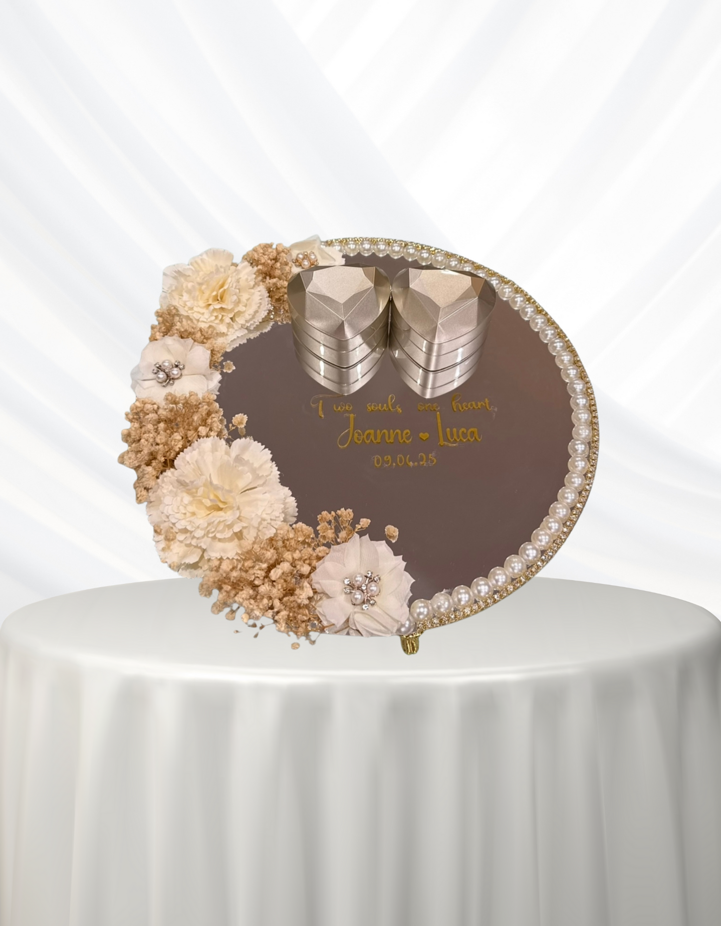 Personalized Hand-Painted Ring Tray 12"