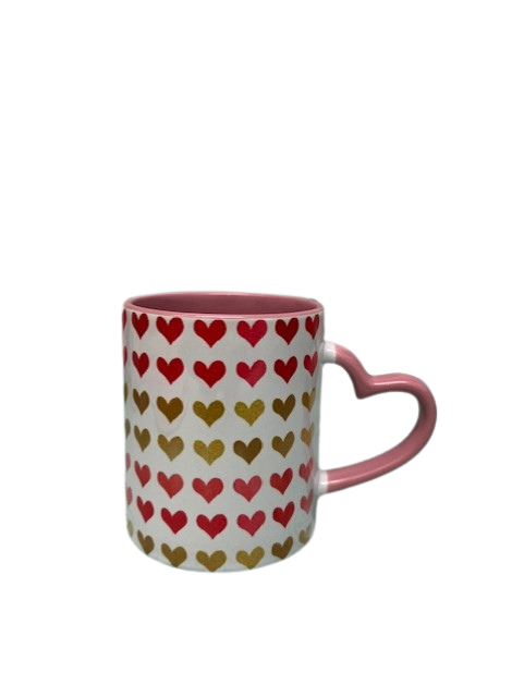 Taza de cerámica Mini Hearts de 11 oz 