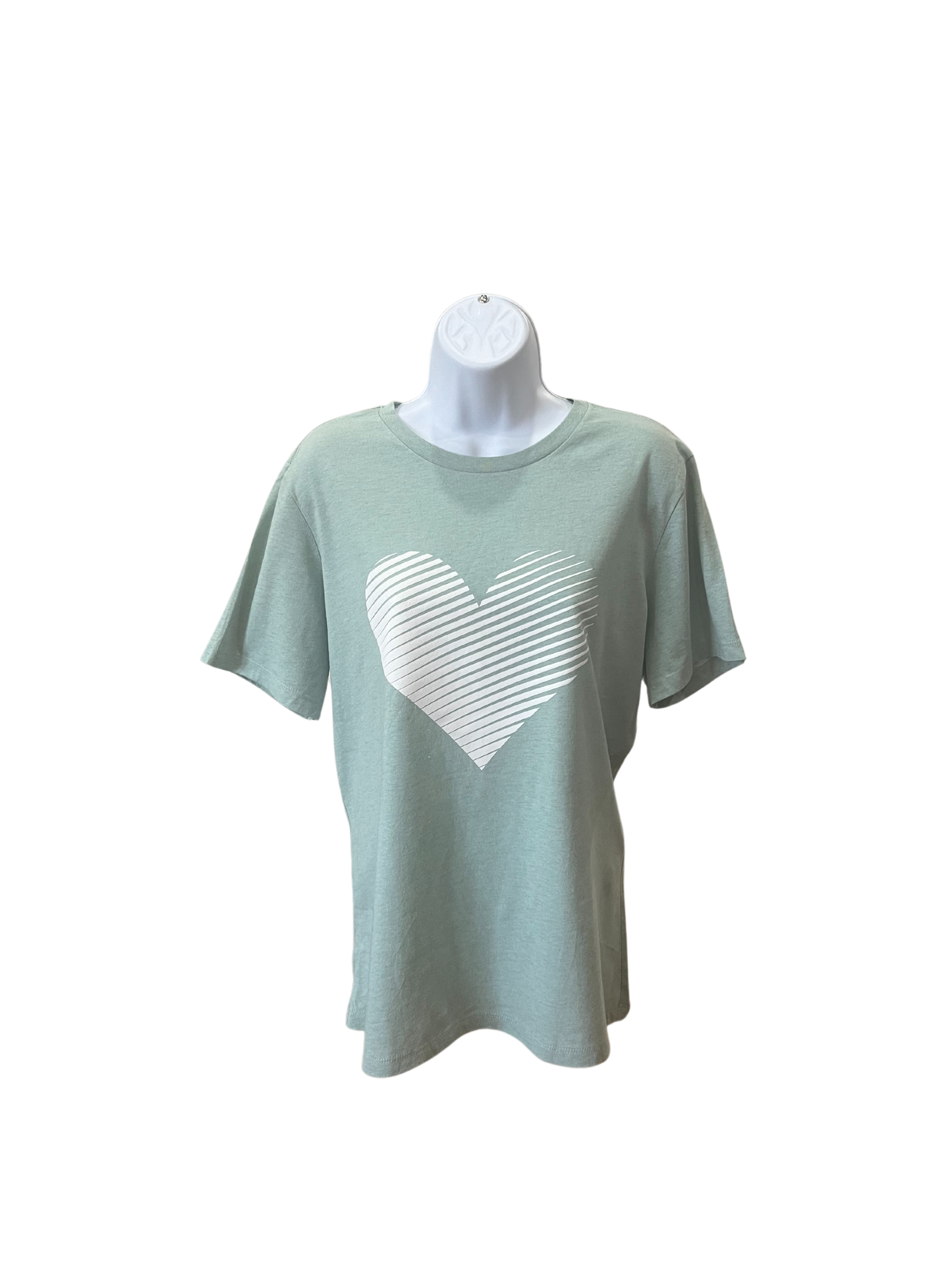 Camiseta de mujer con corazón abullonado en 3D 
