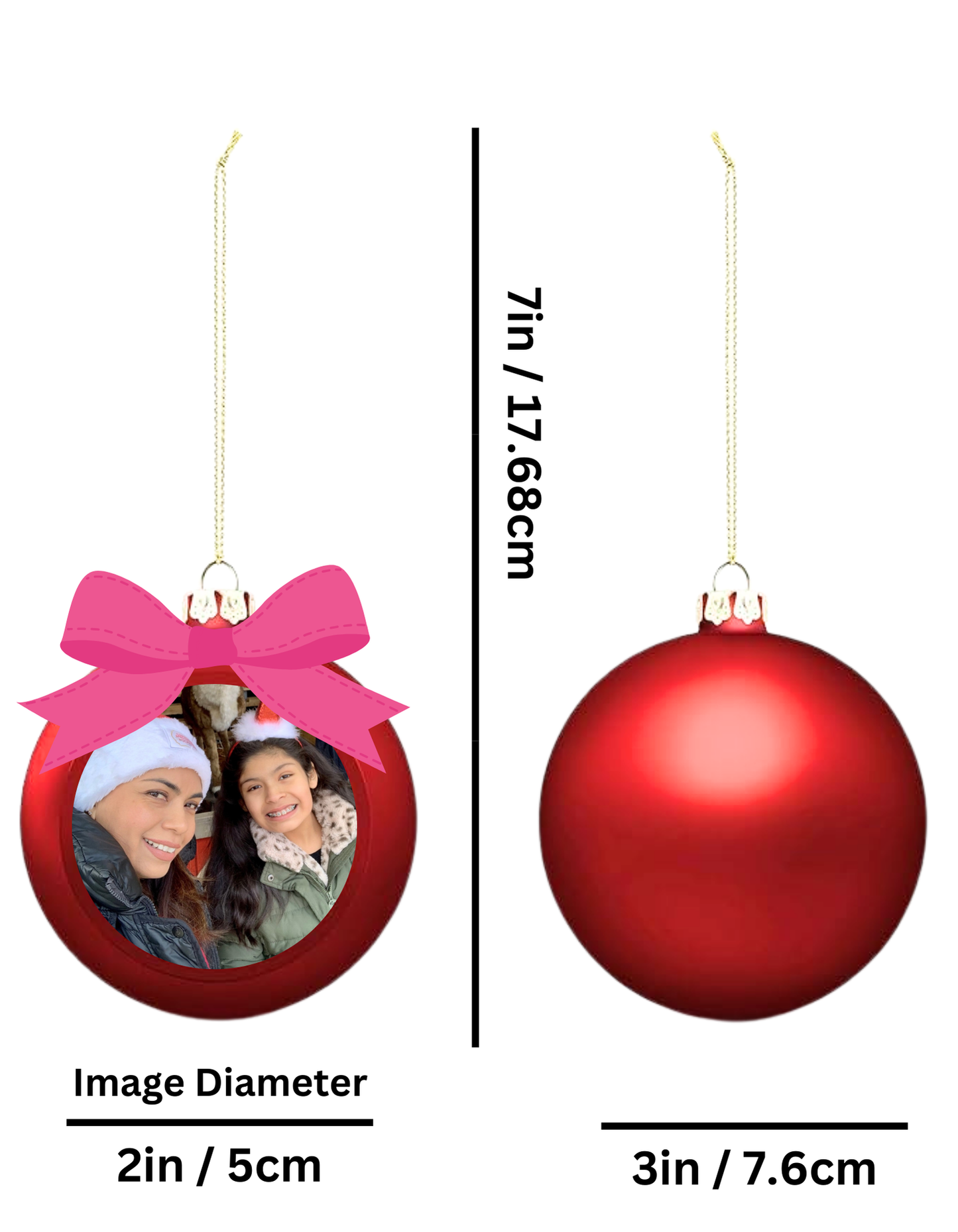 Personalize Photo Christmas Ball Ornaments